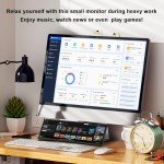 wisecoco 14.5 Inch Touchscreen Monitor 2K 2560x720 Bar IPS Display DIY Kits Secondary Screen HDMI Type-C Input Build-in Speakers PC Case CPU GPU RAM Temperature Speed Monitoring