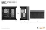 be quiet! Light Base 900 DX Black PC case | Fully Windowed Front and Side Panel | Dual Chamber | ARGB LED Strip | Inverted and Horizontal Layout Customizable | E-ATX Motherboard Compatible | BGW69