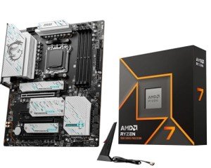 Micro Center AMD Ryzen 7 9700X CPU Processor with X670E Gaming Plus Motherboard, AM5 Socket, DDR5, PCIe 5.0, WiFi 6E