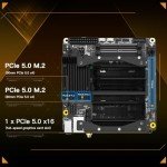 MINISFORUM BD790i Motherboard, AMD Ryzen 9 7945HX Onboard, 16C/32T, Up to 5.4GHz, PCIe 5.0 x16 Slot, Dual PCIe5.0 M.2 Support,DDR5, HDMI/DP/USB-C, RJ45 2.5G, USB 3.2 Gen 2, WiFi 6E