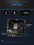 MINISFORUM Mini PC BD795M M-ATX Motherboard AMD Ryzen 9 7945HX(16C/32T, up to 5.4GHz) Barebone Gaming PC, HDMI/DP Output, 2X PCIe4.0 SSD, 2X SATA3.0 HDD/SSD Slot, RJ45 2.5G LAN AMD Motherboard