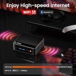 Beelink Mini PC, SER5 Pro 5850U AMD Ryzen 7 (Up to 4.4GHz) 16GB DDR4 500GB PCle 3.0 SSD Mini Desktop Computer, 1000Mbps LAN, Wifi6/BT5.2,HDMI/DP/Type-c/4K Triple Display Micro PC
