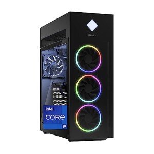 HP OMEN 45L Gaming Desktop, 13th Generation Intel Core i9-13900KF, 64 GB RAM, 2 TB Solid State Drive, NVIDIA GeForce RTX 4090 Graphics, Windows 11 Pro, GT22-1090 (2023),Black