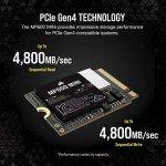 Corsair MP600 Mini 1TB M.2 NVMe PCIe x4 Gen4 2 SSD – M.2 2230 – Up to 7,000MB/sec Sequential Read – High-Density 3D TLC NAND – Great for Steam Deck and Microsoft Surface – Black
