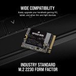 Corsair MP600 Mini 1TB M.2 NVMe PCIe x4 Gen4 2 SSD – M.2 2230 – Up to 7,000MB/sec Sequential Read – High-Density 3D TLC NAND – Great for Steam Deck and Microsoft Surface – Black