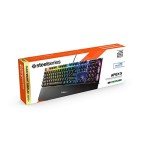 SteelSeries USB Apex 5 Hybrid Mechanical Gaming Keyboard – Per-Key RGB Illumination – Aircraft Grade Aluminum Alloy Frame – OLED Smart Display (Hybrid Blue Switch)