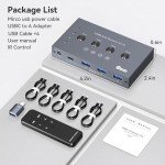 4-Port USB 3.2 Switch for 4 Computers