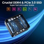 Beelink Mini PC AMD Ryzen 7 5850U Up to 4.4GHz 8C/16T, SER5 PRO Mini Computer with 32GB DDR4 RAM 1TB M.2 SSD, Support 4K Triple Screen Display(HDMI+DP+Type-C)/WiFi6/BT5.2/Gigabit LAN/Home/Office