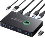 USB 3.0 Switch for 2 Computers Sharing 4 Devices