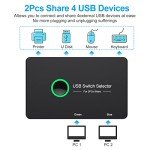 USB 3.0 Switch for 2 Computers Sharing 4 Devices