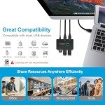 USB 3.0 Switch for 2 Computers Sharing 4 Devices