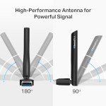 TP-Link USB Bluetooth Adapter for PC, Bluetooth 5.3 Long Range Receiver, Plug and Play, Adjustable Antenna, Supports Windows 11/10/8.1/7 for Desktop, Laptop, PS5/PS4/Xbox Controller (UB500 Plus)