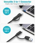 Powered USB Hub, ikuai 7-Port USB 3.2 / USB C Hub, with 3 10Gbps Data Ports (2 USB-C + 1 USB-A) and 4 USB A 3.0 Ports for PC Laptops