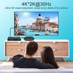 KVM Switch, SGEYR KVM Switch HDMI,USB Switch for 2 Computers Sharing Mouse Keyboard Printer to One HD Monitor, Support 4K@30Hz,1 HDMI Cables and 2 USB Cables Included