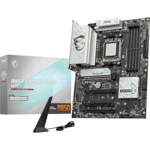 MSI B850 GAMING PLUS WIFI Motherboard, ATX - Supports AMD Ryzen 9000/8000/7000 Processors, AM5 - DDR5 Memory Boost 8200+ MT/s (OC), PCIe 5.0 x16 and 4.0 x16, M.2 Gen5, Wi-Fi 7, 5G LAN