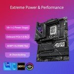 ASUS ROG Strix Z790-E Gaming WiFi II LGA 1700(Intel 14th & 13th & 12th Gen)ATX gaming motherboard(DDR5,PCIe 5.0,2.5 Gb LAN,5XM.2 slots,PCIe 5.0 x16,WiFi 7 front-panel connector with PD 3.0 up to 30W.