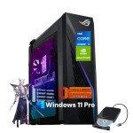 ASUS Strix ROG Gaming Desktop PC - Intel i7-13700KF(Up to 5.4GHz), NVIDIA GeForce RTX 4070 Dual, 64GB RAM, 1TB SSD + 2TB HDD, Dolby Atmos Audio, Windows 11 Pro, MS Office Pro, with External DVD Drive