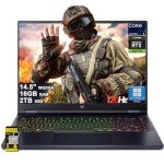 Acer Predator Helios Neo 14 Gaming AI PC Laptop 14.5" WQXGA (2560x1600) 120Hz (100% sRGB, G-SYNC) Intel 16-core Ultra 7 155H 16GB RAM 2TB SSD GeForce RTX 4070 RGB Backlit Win11Pro ICP Hub w/Copilot AI