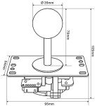 Sanwa JLF-TP-8YT Joystick + Sanwa 8 pcs OBSF-30 Push Button Bundle Kit Color : Red - for Arcade Game 4 & 8 Way Adjustable, Compatible with Catz Mad SF4 Tournament Joystick S@NWA