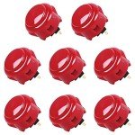 Sanwa JLF-TP-8YT Joystick + Sanwa 8 pcs OBSF-30 Push Button Bundle Kit Color : Red - for Arcade Game 4 & 8 Way Adjustable, Compatible with Catz Mad SF4 Tournament Joystick S@NWA
