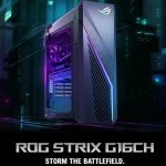 ASUS ROG G16CH Gaming Desktop PC, Intel 16-Core i7-13700KF, GeForce RTX 4070 Dual, Win 11 Pro + MS Office Pro, AI Noise-Cancellation, Dolby Atmos, 64GB RAM, 1TB SSD + 2TB HDD, W/External DVD Drive