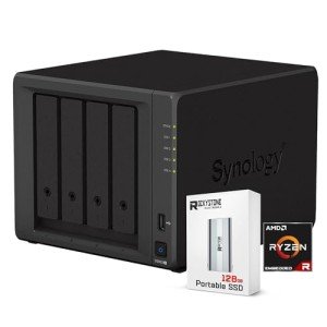 Synology DiskStation DS923+ 4-Bay NAS Enclosure Server, Network Attached Storage, Data Management Solution, AMD Ryzen R1600 Dual-Core up to 3.1 GHz(16GB DDR4 RAM | 1TB M.2 NVMe SSD | No HDD)