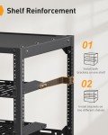 Perlegear 10U Open Frame Network Rack for 19″ Servers & AV Gear, Heavy-Duty 4 Post AV Rack with 2x1U Vented Shelves, Floor-Standing or Wall-Mounted Server Computer Rack for Home & Office, PGSER02