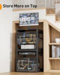 Perlegear 10U Open Frame Network Rack for 19″ Servers & AV Gear, Heavy-Duty 4 Post AV Rack with 2x1U Vented Shelves, Floor-Standing or Wall-Mounted Server Computer Rack for Home & Office, PGSER02