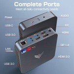KAMRUI Mini PC,AMD Ryzen 7 3750H 16GB RAM 512GB SSD Small Computers,Radeon RX Vega 10 Graphics Micro Desktop,Dual HDMI 4K UHD for Home Office,Media Computer,Retail Store,Light Gaming