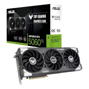 ASUS TUF Gaming GeForce RTX ™ 5060 Ti 16GB GDDR7 OC Edition Gaming Graphics Card (PCIe® 5.0, HDMI®/DP 2.1, 3.1-Slot, Military-Grade Components, Protective PCB Coating, axial-tech Fans)