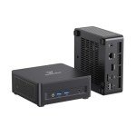 MINISFORUM UM690L Slim Mini PC, AMD Ryzen 9 6900HX Mini Computer (8C/16T, up to 4.9 GHz), 32 GB LPDDR5 and 1 TB PCIe 4.0 SSD, DP/HDMI 2.1/USB 4, 4 x USB Type-A, WiFi 6E/BT 5.3