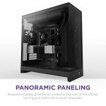 NZXT H9 Flow (2025) – Large Dual-Chamber ATX Mid-Tower Airflow PC Case – Includes 3 x 140mm & 1 x 120mm Fans – 420mm Radiator Support – Tempered Glass – Back-Connect Ready – Black