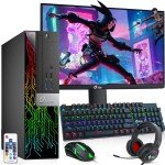 Dell SFF RGB Desktop i7 Gaming PC GTX NVIDIA 32GB Ram 1TB SSD 2TB HDD New 24 in