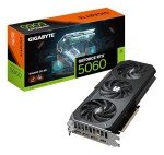 Gigabyte GeForce RTX 5060 Gaming OC 8G Graphics Card - 8GB GDDR7, 128bit, PCI-E 5.0, 2595 MHz Core Clock, 3 x DisplayPort, 1 x HDMI, GV-N5060GAMING OC-8GD
