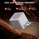 Beelink Mini PC, ME Mini PC Equipped with N150 Processor, 12GB LPDDR5, 64GB eMMC 2TB SSD, 6×M.2 SSD(MAX 24TB), Dual 2.5GB LAN/WiFi6/BT5.2/USB3.2, Home Theater/Data Center/Soft Routing