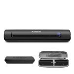 Ambir TravelScan Pro Go Bundle Portable USB Powered Compact Document, Business Card and Receipt Scanner for Windows PC's with Hard Shell Travel Case PS600-GO