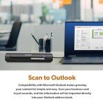 Ambir TravelScan Pro Go Bundle Portable USB Powered Compact Document, Business Card and Receipt Scanner for Windows PC's with Hard Shell Travel Case PS600-GO