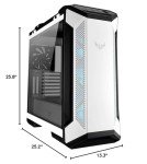 ASUS TUF Gaming GT501 White Edition Mid-Tower Computer Case for up to EATX Motherboards with 2 x USB 3.1 Front Panel, Smoked Tempered Glass, Steel Construction, and Four Case Fans