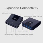 IOGEAR 4x4 USB 3.0 Peripheral Sharing Switch - Share 4 USB Devices Between 4 Computers - LED Indicators - Cables & Remote Included - PC - MAC - Printer - Scanner - Mouse/Keyboard and More - GUS434