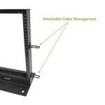 NavePoint 13U 2 Post Open Frame Server Rack for 19 Inch Equipment, AV, Networking, Data & IT Devices, 2-Post Rack 13U 661lbs Weight Capacity, Black