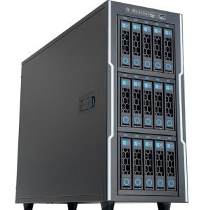 Generic ZhenLoong full tower NAS computer case ITX MATX ATX EATX 15 bay hot swap server GPU Graphic workstation chassis, Black, Loong1
