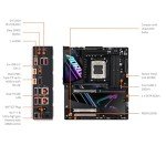 GIGABYTE X870E AORUS Xtreme AI TOP AMD AM5 LGA 1718 Motherboard, E-ATX, DDR5, 4X M.2, PCIe 5.0, USB4, WIFI7, 10GbE LAN, EZ-Latch, 5-Year Warranty