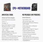 Micro Center AMD Ryzen 5 7600X Unlocked Desktop Processor with MSI PRO B650-S WiFi ProSeries ATX Motherboard (AM5, DDR5, PCIe 4.0, M.2 Slots, Wi-Fi 6E, Bluetooth 5.3)