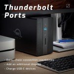 12.0TB OWC Gemini Thunderbolt (USB-C) Dock and Dual-Drive HDD RAID External Storage Solution, External Drive with 2 x Thunderbolt ports (USB-C), 2 x USB 3.2 Gen 2 ports, 2.5Gigabit Ethernet port, HDMI