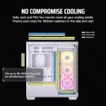 CORSAIR iCUE Link 3500X RGB Mid-Tower ATX PC Case – Panoramic Tempered Glass – Reverse Connection Motherboard Compatible – 3X CORSAIR iCUE Link RX120 RGB Fans Included – White