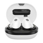 SteelSeries Arctis GameBuds for PlayStation/PC/Switch/Mobile — Quick-Switch 2.4GHz + Bluetooth 5.3 — Active Noise Cancelling — 100+ Game Audio Presets — 40H Battery with Qi Charging Case - White