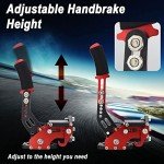 Nejoney USB Handbrake, PC Windows Gaming Peripherals for SIM Racing Games G25/G27/G29/T150/T300/T500 with Clamp (RED)