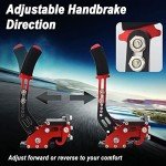 Nejoney USB Handbrake, PC Windows Gaming Peripherals for SIM Racing Games G25/G27/G29/T150/T300/T500 with Clamp (RED)