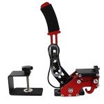Nejoney USB Handbrake, PC Windows Gaming Peripherals for SIM Racing Games G25/G27/G29/T150/T300/T500 with Clamp (RED)
