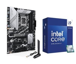 MICRO CENTER CPU Motherboard Combo - Intel i9-14900K 14th Gen 24-Cores LGA 1700 Desktop Processor with ASUS Z790 Gaming WIFI7 Motherboard